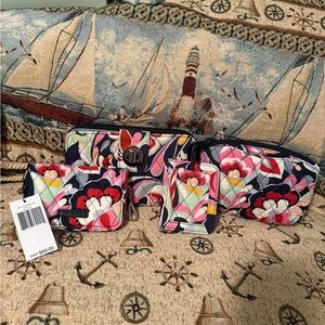 Floral Wallet and Pouch Set